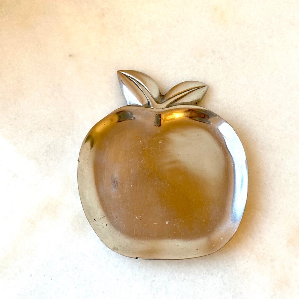 Silver Apple Candle Holder
